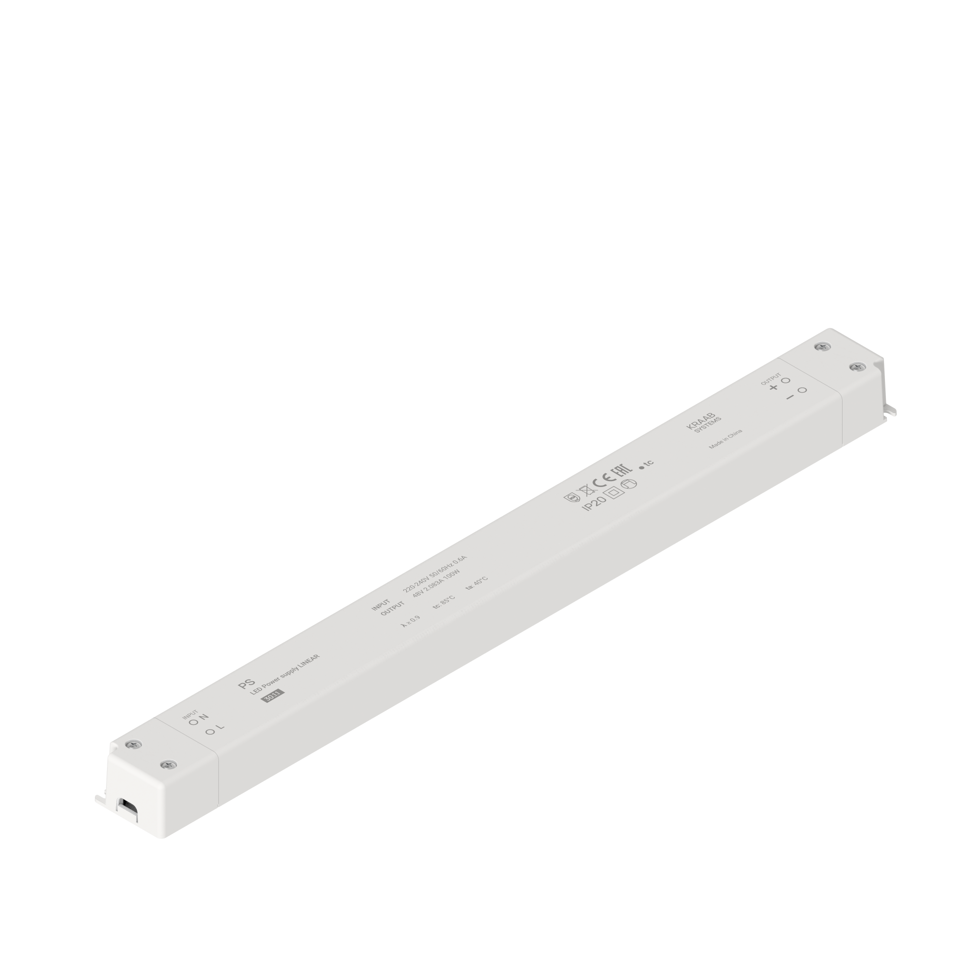 GRAFFIT Блок питания LED LINEAR 100Вт 2.083А 48В, белый